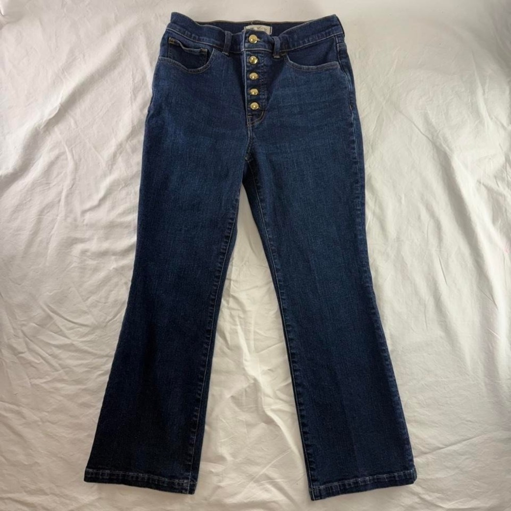 Madewell Mid-Rise Kick Out Jeans Sz 28 90s Classic Capsule Wardrobe Preppy